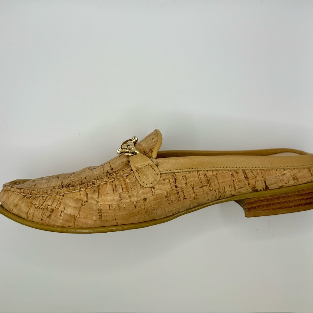 Stuart Weitzman Tan Cork Loafers